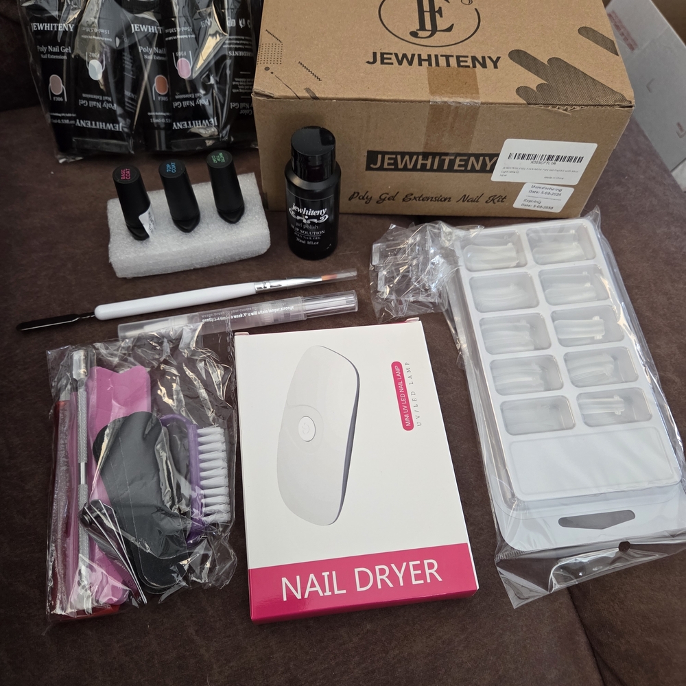 Jewhiteny Poly Gel Nail Kit with Nail Dryer - Picture 3 of 11